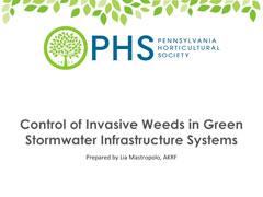Control of Invasive Weeds